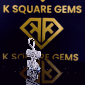 Custom Letter Initial <b>Name</b> Pendant Gold Plated Pass Diamond Tester VVS Iced Out Moissanite <b>Chain</b> Hip Hop Pendant Fine Jewelry - Product Image 4
