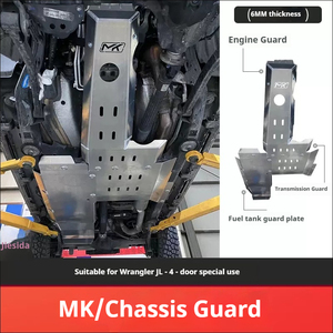 แผ่นกันกระแทกใต้ท้องรถ DHSMT สำหรับ Jeep Wrangler JK <span class=keywords><strong>JL</strong></span> 4xe Gladiator JT <span class=keywords><strong>Mod</strong></span> ทำจากสแตนเลสสตีลเกรดหนัก - Product Image 3