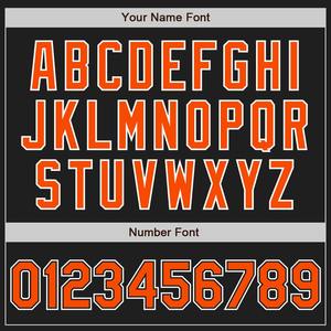 قميص بيسبول أصلي أسود أبيض برتقالي مخصص - Product Image 5