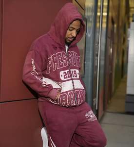 ชุดวอร์มใส่ได้ทั้งชายและหญิงมีซิปชุดวอร์มทรงหลวมมีฮู้ดไซส์ใหญ่พิเศษชุดวอร์มสำหรับผู้ชาย - Product Image 3