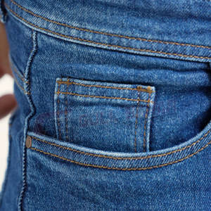 กางเกงยีนส์ผู้ชายทรงสลิมฟิตปกติมีกระเป๋าและกางเกงยีนส์ทรงสลิมฟิตสำหรับผู้ชายซักได้ - Product Image 5