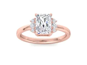 แหวนเพชร2.00CT เพื่อผิวกระจ่างใสสำหรับงานหมั้นและงานแต่งงานแหวนสวมนิ้วเครื่องประดับชั้นดี - Product Image 3