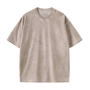 Logo d'impression de broderie personnalisé OEM avec 245gsm lourd taille américaine teint à la mode transfrontalière T-shirt pour hommes - Product Image 6