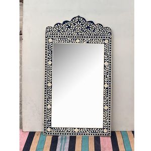Elegante Espejo de Pared Decorativo Moderno con Incrustaciones de Hueso Hecho a Mano, Espejo de Lujo Artesanal, Ecológico y Duradero para la Sala de Estar - Product Image 3
