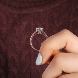 Para GIA IGI Anillo de diamante cultivado en laboratorio fino certificado 14K 18K Oro blanco Platino 925 Plata Compromiso Joyería de boda - Product Image 3