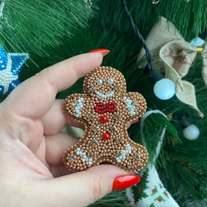 Broche Navideño Bordado con Cuentas de Animales para Moda Festiva, Broches Bordados con Cuentas de Semillas para Bodas por glowin fashion - Product Image 2