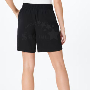 Pantalones cortos personalizados de cintura alta para mujer, mezcla de algodón transpirable, ajustados y ligeros para uso diario, OEM disponible - Product Image 5