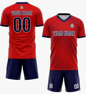 ชุดฟุตบอลแบบกำหนดเอง เสื้อซับลิเมชั่นสำหรับฝึกซ้อม ปรับแต่งชื่อทีมและหมายเลขได้ตามต้องการ รับผลิตแบบ OEM ODM ขายส่ง EU - Product Image 4