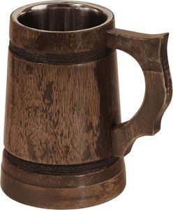 Natural Eco-friendly Solid Tankard Drinking Wood Beer Mug and <b>Bamboo</b> Wooden Tea Coffee <b>Travel</b> <b>Cup</b> for Christmas Occasion - Product Image 5