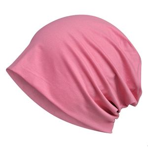 Bonnet en coton double couche uni, doublure en peluche épaisse, bonnet en jersey ample, design d'image de dessin animé pour les voyages et la plage - Product Image 3