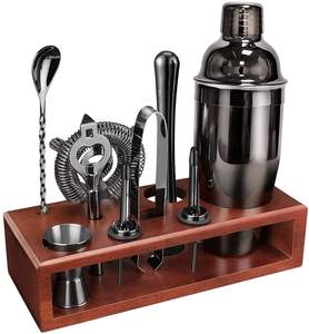 Rey internacional Amazon Top vendedor profesional barman Kit 304 de acero inoxidable 7-pieza Bar herramienta negro 750 ml Boston conjunto - Product Image 6