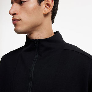 La mejor sudadera de algodón de tela, sudadera Lisa personalizada, sudaderas con capucha de media cremallera personalizadas, sudadera - Product Image 5