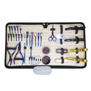 Extensión de trabajo de salón de calidad Premium, herramientas multicolores, alicates para abalorios, protector, tarro de cuentas para juego de extensiones de cabello - Product Image 6
