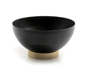Customized Logo Black Powder Coated <b>Chocolate</b> <b>Wedding</b> Pasties Serving Bowl with Wooden Stand for Party - Product Image 2