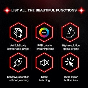 Jertech JR2 Nhà Sản Xuất Chuột Chất Lượng Cao Quang New Cổ Máy Tính Không Dây Chuột Chơi Game - Product Image 4