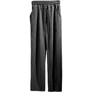 กางเกงลำลองผู้ชายผ้าแคนวาสเนื้อหนา เป็นมิตรกับสิ่งแวดล้อม พิมพ์โลโก้ได้ตามต้องการ เอวกลาง ยางยืดรัดเอว ทรงหลวม ดีไซน์ขาบาน - Product Image 4