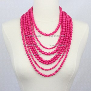 Multi Resin <b>Necklace</b> Statement <b>Necklace</b> for Women Funky Jewelry for Wearing Office Parties Wedding Functions Christmas Parties - Product Image 2