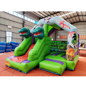 Castillo Inflable de Alta Calidad con Tobogán, Temática de Parque de Dinosaurios, Material de PVC Comercial - Product Image 1