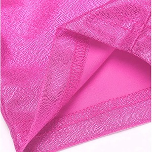 Pantalones cortos de baile para niñas niños bronceado pantalones metálicos elásticos niños brillante Ropa de baile gimnástica en blanco sólido deportes brillo brillante - Product Image 3
