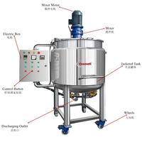 Cuve de mélange mobile chauffante en acier inoxydable 100L à double enveloppe pour la fabrication de liquides, shampoings et détergents, avec fonction de broyage et haute productivité