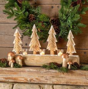 Wooden Classic Tabletop Votive <b>Holder</b> Indoor & Outdoor <b>Tealight</b> Candle <b>Holder</b> Home Hotel Office Wedding Party Decoration - Product Image 3