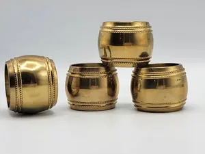 ห่วงรัดผ้าเช็ดปากสีทองแนววินเทจของตกแต่งโต๊ะทำจากโลหะสีทองสำหรับงานแต่งงานและงานปาร์ตี้ที่วางผ้าเช็ดปากในครัว - Product Image 4