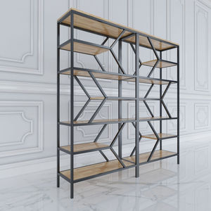 Style industriel, gain de place, K Trang Tr SFKS013 avec structure en fer, bois et caoutchouc - Product Image 5
