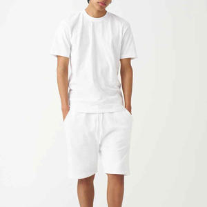 Conjunto deportivo de verano personalizable de 2 piezas, conjunto de pantalones cortos tipo jogger, conjunto de sudadera estampado de manga corta, pantalones cortos transpirables de algodón, conjunto de camiseta para hombre - Product Image 5