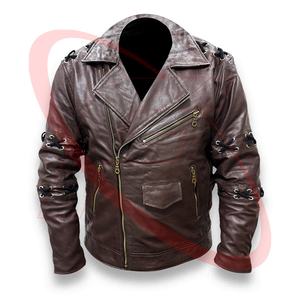 แจ็คเก็ตหนังวัวบริสุทธิ์สําหรับผู้ชายเพื่อความอบอุ่นและความปลอดภัยสูง แจ็คเก็ตหนังกันลมคุณภาพสูงในการออกแบบที่กําหนดเอง - Product Image 1