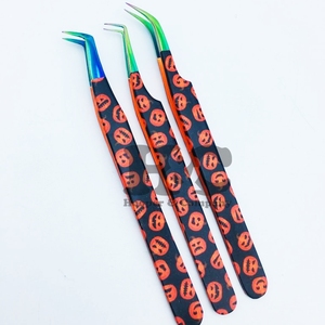 ชุดแหนบขนตาฮาโลวีนใหม่ชุดปากคีบขนตาแบบแยก90องศาได้รับการทดสอบอย่างยั่งยืนโลโก้ขนมิงค์ - Product Image 6