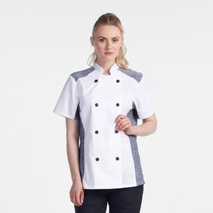 Venta directa de fábrica Logotipo personalizado Abrigos y conjuntos de chef unisex Uniformes de cocina hechos de algodón para uso en restaurantes y hoteles Precio bajo - Product Image 1