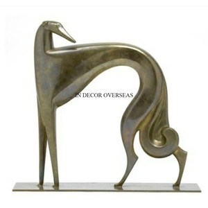 Nouveau modèle arrivée de haute qualité plaqué or abstrait métal Art Designer Sculpture maison et hôtel chambre décoration fournitures - Product Image 2