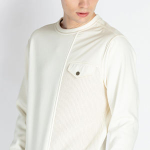 Sweat-shirts en molleton de coton pour hommes à col rond avec impression numérique et teinture unie |   Haute qualité à bas prix - Product Image 2