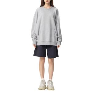 Sweat-shirt surdimensionné en molleton épais et personnalisé pour femmes, col rond, pull avec poche, fournisseur en gros OEM ODM - Product Image 2
