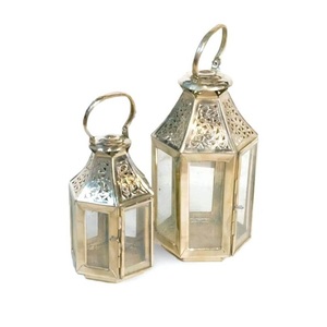 <b>Moroccan</b> Style Hollowed Metal Lantern <b>Decorative</b> Hotsale Customisable Metal Steel Ramadan <b>Decorative</b> Retro Gold Plated Handmade - Product Image 2