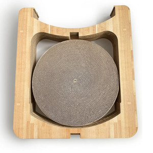 Dual Layer <b>Cat</b> Scratch Post Squeak Toy for Pet <b>Cats</b> Durable Double-Thickness CardboardScratcher - Product Image 4