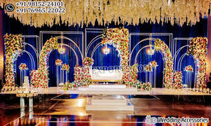 Cadre de toile de fond de mariage de style moderne avec design d'arche découpée au laser, couleur et taille personnalisables, matériaux métalliques et en bois, Australie - Product Image 6