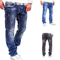 Jeans respirants style italien pour hommes, pantalon à badge détruit en détresse, patchs artistiques, jeans en denim skinny motard