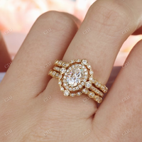 Banda de boda de oro amarillo de 14k personalizada, banda de compromiso de diamante Natural redondo de lujo, joyería a juego de media eternidad para él