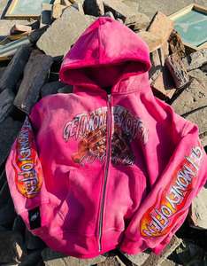 Sweat à capuche en molleton épais de haute qualité, coupe oversize, imprimé vintage vieilli, délavé à l'acide, séchage rapide et respirant - Product Image 6