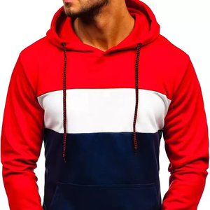 Sudadera con Capucha para Hombre, Mezcla de Algodón y Felpa, Transpirable, con Estampado de Tres Tonos en Contraste, Estilo Invernal - Product Image 3