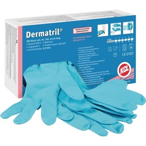 Honeywell Dermatril 740 Blue Nitrile Disposable Gloves Size 10 EN 374 & EN 455 PPE Category III 100 Pieces/Box - Product Image 1