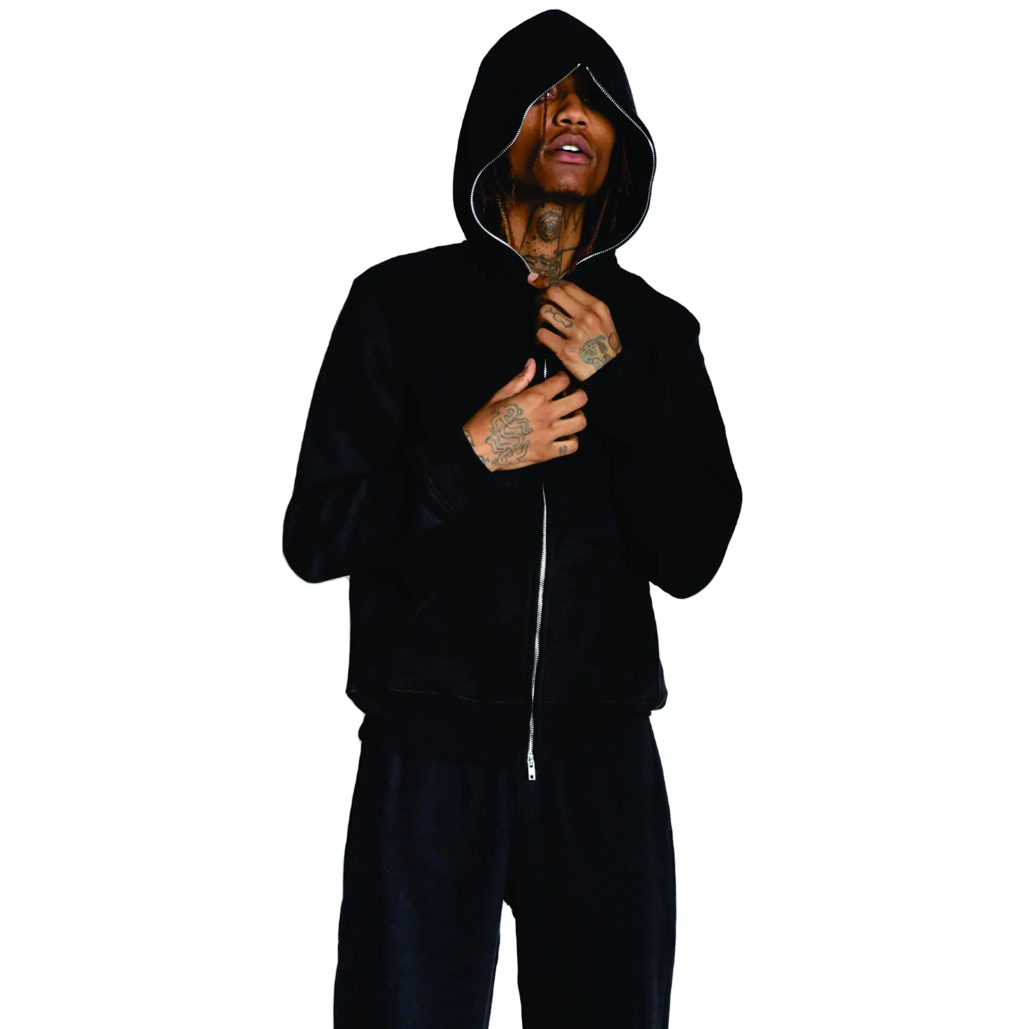 Custom Bulk Full Face Zip Hoodies Mens Design Logo Blank Fleece Fitness Casual Men Full Zip Up Hoodie