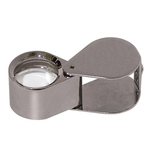Loupe d'inspection diamant de haute qualité 10x avec finition en acier chromé et lentille grossissante en laiton pour les bijoutiers professionnels - Product Image 1