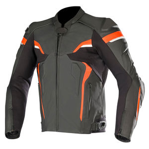 Men's Vintage Motorcycle <b>Racer</b> Real Genuine Leather <b>Jacket</b> Windproof Biker Motorbike Gear with Plus Size Option - Product Image 5