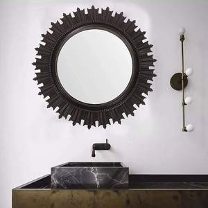 Miroir en verre rond décoratif de haute qualité, thème moderne, pour la maison et le salon - Product Image 6