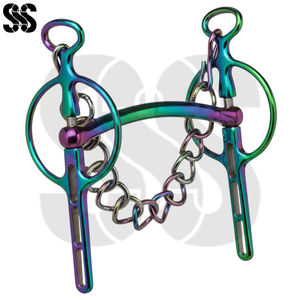 2026 Rainbow Color Hand Made Durable Lightweight High-quality Stainless Steel Horse Bits Stable Side Support Prevents Bit - Product Image 3