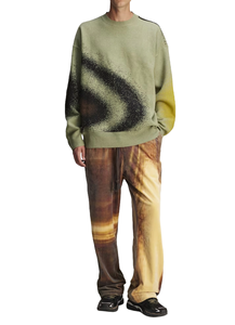 Pull en tricot à col rond pour hommes Pull doux à manches longues avec couleur abstraite Splash Design Casual Winter Autumn Fashion Top - Product Image 2