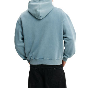 Sudadera con Capucha de Felpa de Algodón Lavado, Unisex, Corte Holgado, con Logotipo Personalizado, Lista para Uso en la Calle, para Suministro al por Mayor OEM - Product Image 2