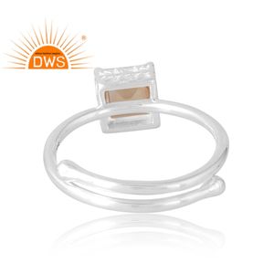 Anillo de piedras preciosas de citrino Natural de Plata de Ley 925, joyería personalizada para mujer, regalo para ella - Product Image 2